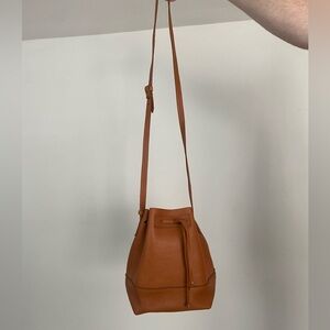 Brown leather J.Crew Bucket bag!